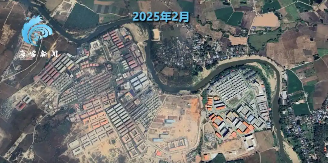 缅甸边境电诈园区_卫星探秘缅东妙瓦底：kk园区2年扩3倍_妙瓦底电诈园区卫星图