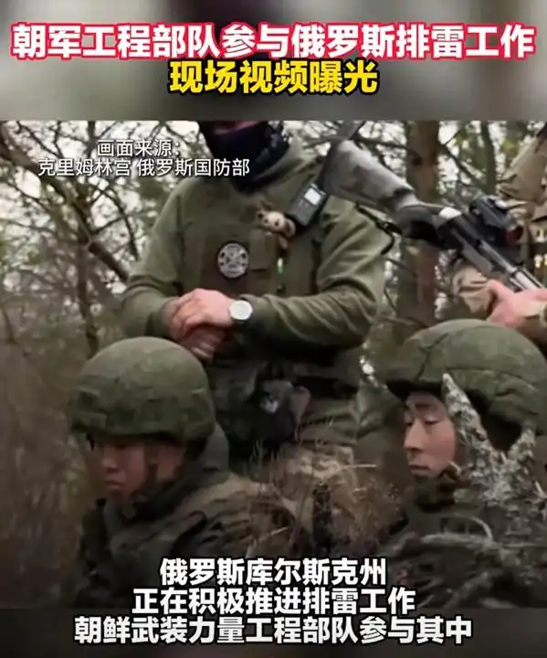 俄罗斯库尔斯克州排雷工作 朝鲜武装力量参与_朝武装力量部队在俄排雷画面曝光_金正恩支持俄罗斯特别军事行动