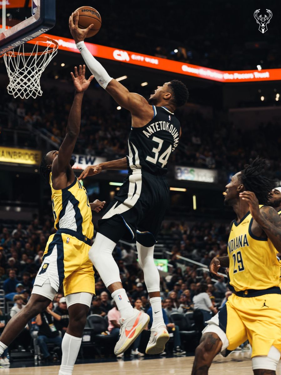 字母哥高光表现数据_字母哥33+13送压哨绝杀 雄鹿客场险胜步行者_扬尼斯雄鹿绝杀步行者