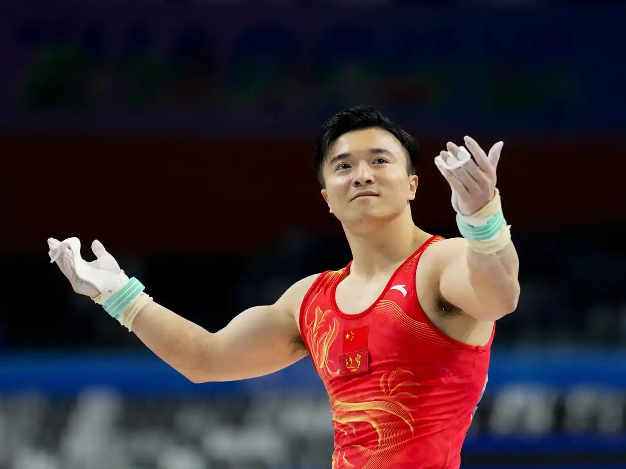 奥运冠军刘洋卫冕男子吊环项目_第十五届全国运动会体操单项决赛_全运会|体操:邱祺缘“磨难”中夺冠 广西队揽一金一银