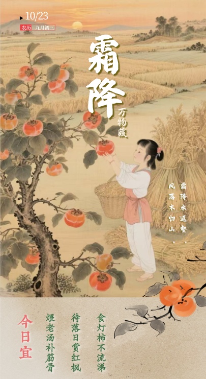 今日“霜降” 气温由凉转寒_霜降节气食养习俗_霜降祭祀土地神祖先