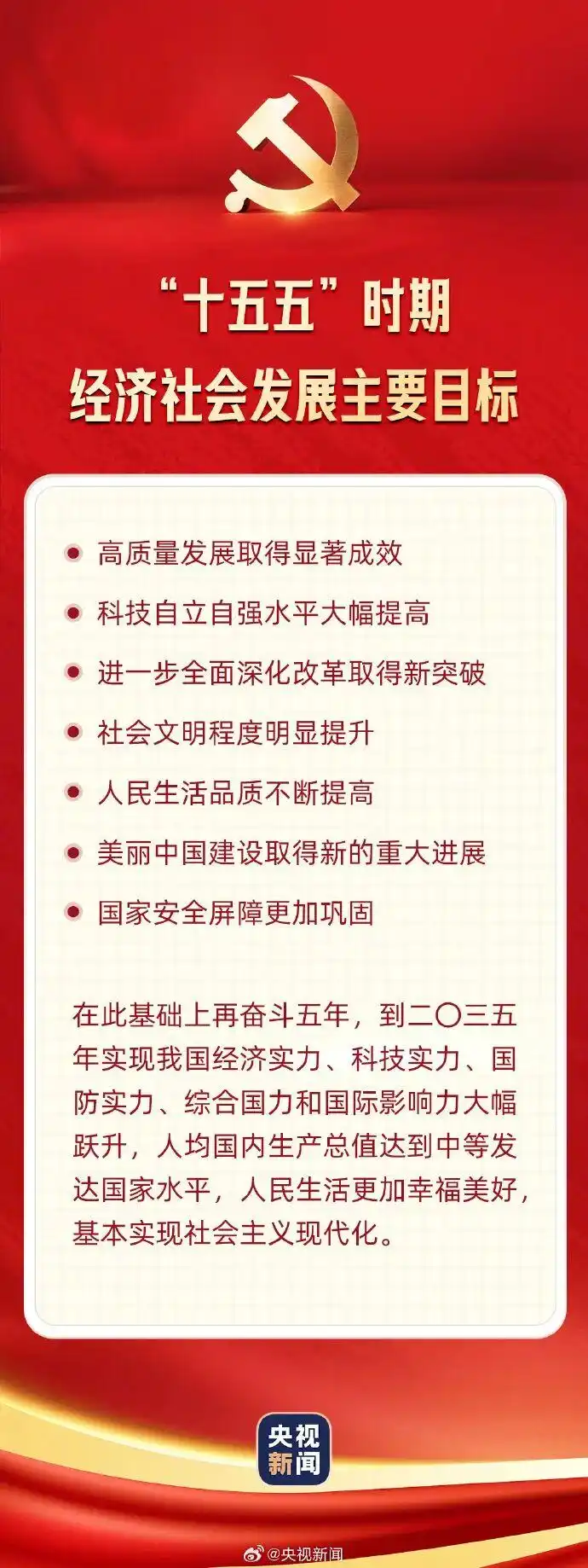 中国共产党第二十届中央委员会第四次全体会议_中共中央关于制定国民经济和社会发展第十五个五年规划的建议_十五五时期经济社会发展主要目标