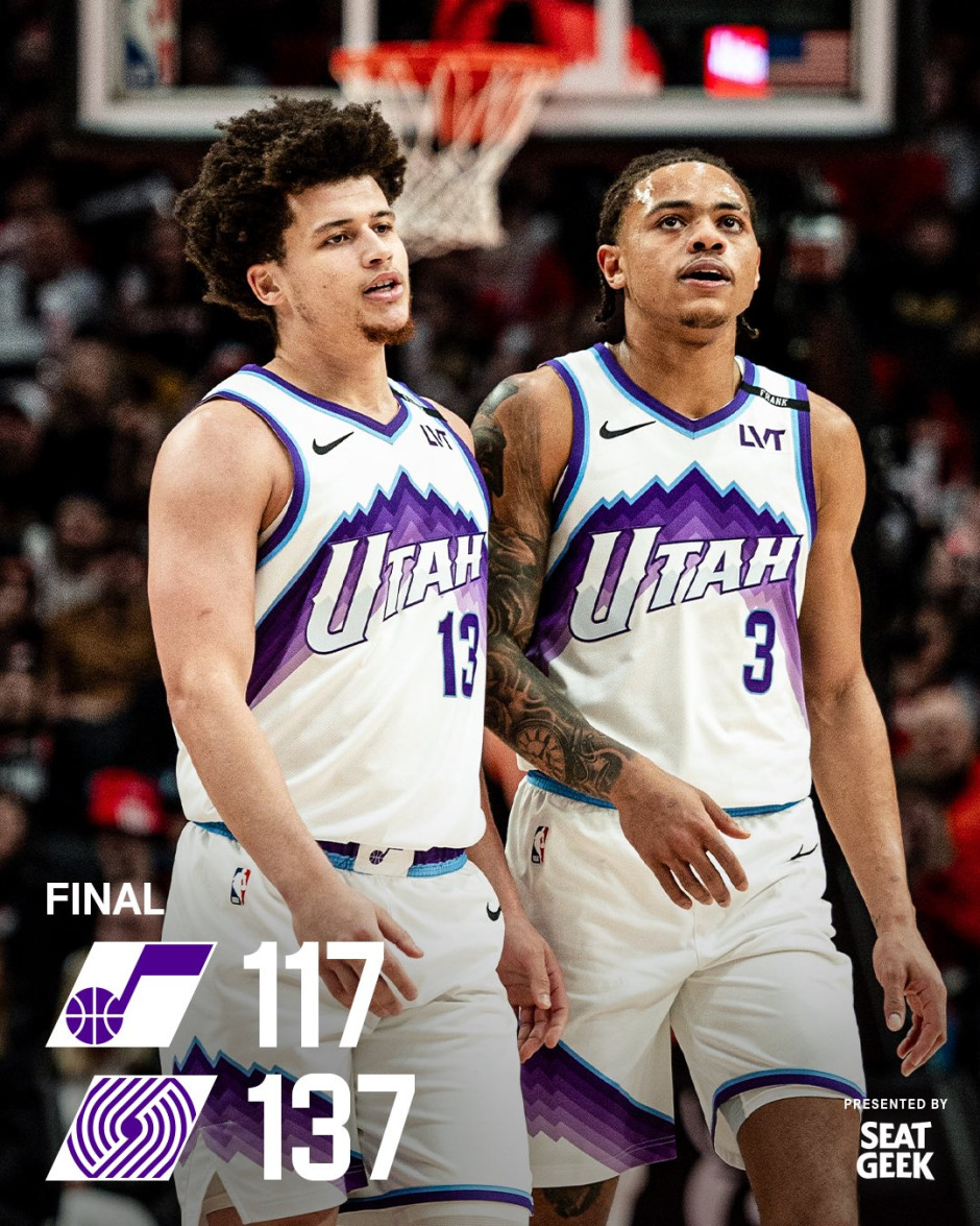 NBA常规赛录像回放完整版-爵士vs开拓者全场回放(1.6)杨瀚森末节登场贡献4分