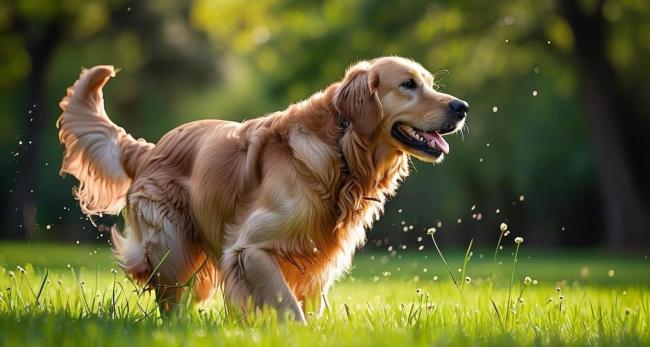 金毛未系绳扑倒老人 主人被判赔22万 新法将严惩遛狗不牵绳行为