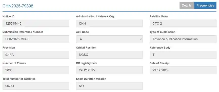 中国卫星星座计划_中国新增20万颗卫星申请_无线电创新院CTC卫星
