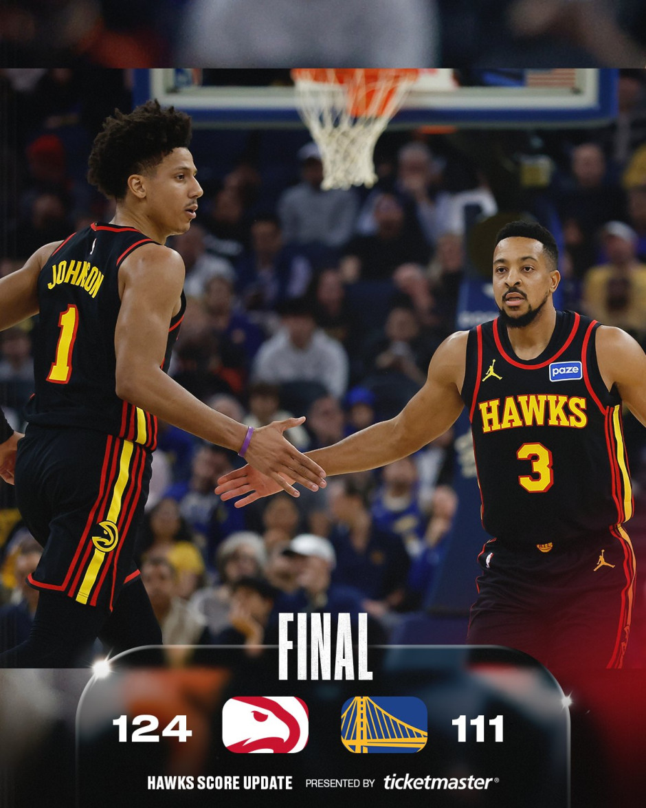 NBA回放全场录像高清:常规赛老鹰vs勇士(1月12日)杰伦·约翰逊23+11+6率队六人上双