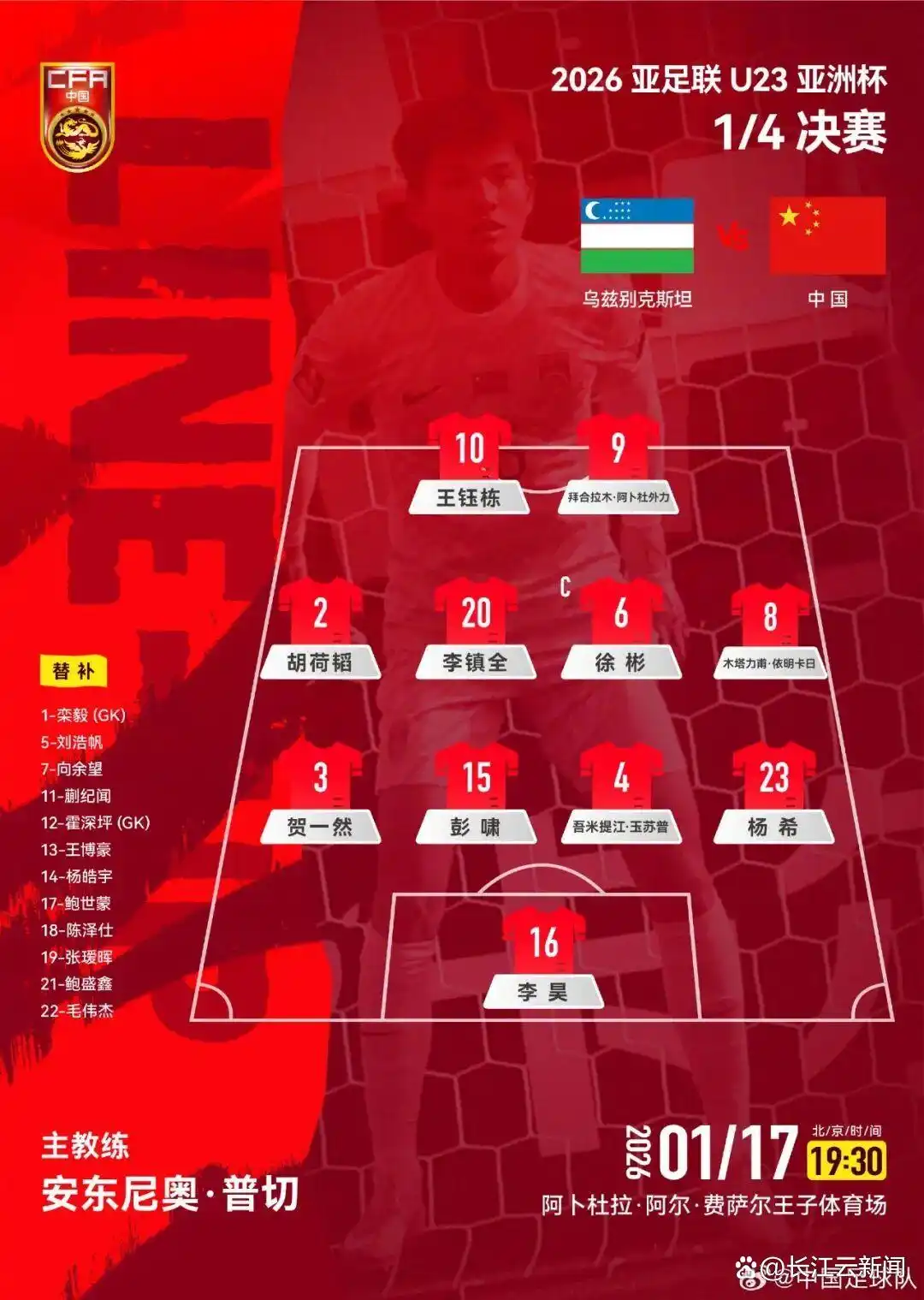 创造历史！中国u23男足进亚洲杯四强_男足亚洲杯亚军_中国男足亚洲杯十大历史进球