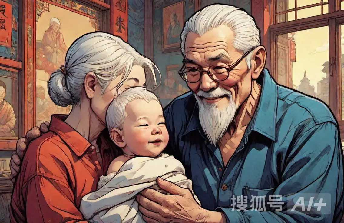 四代同堂家庭养老模式_106岁太姥爷与重孙首次相见_106岁太姥爷与刚出生的重孙相见