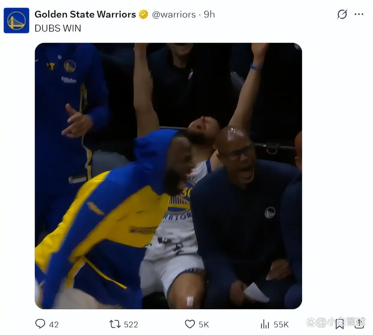 库里末节下场原因_库里26分爱德华兹空砍32+11 勇士大胜森林狼_勇士vs森林狼