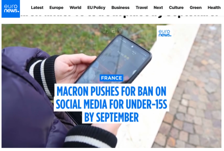 全球媒体聚焦 | 多国媒体热议法国加速推进15岁以下青少年社交媒体禁令